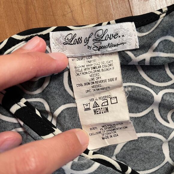 Vintage Y2K Speechless Black & White Geometric Print Blouse Fairy Grunge Size M - Picture 7 of 8